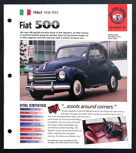 1946 fiat 500b - coupe, unique